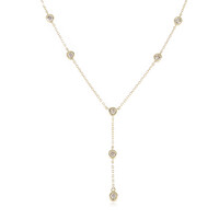 Gouden halsketting met loepzuivere (G) diamanten (de Melo)