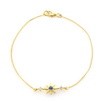Zilveren armband met een blauwe saffier