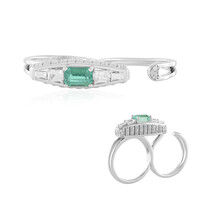 Zilveren ring met een Russische smaragd