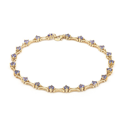 Gouden armband met AAA tanzanieten