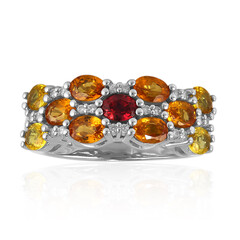 Zilveren ring met saffieren