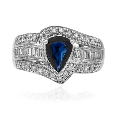 Gouden ring met een Ceylon saffier (CIRARI)