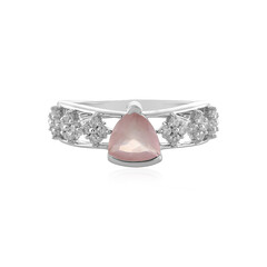 Zilveren ring met een rozen kwarts