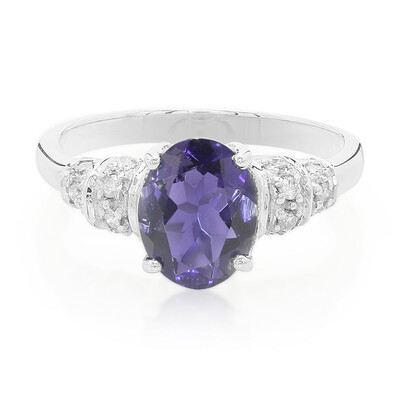 Zilveren ring met een Ceylon ioliet