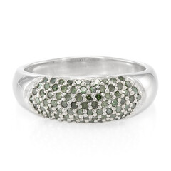 Zilveren ring met Fancy diamanten