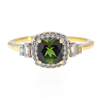 Gouden ring met een groene toermalijn (Adela Gold)