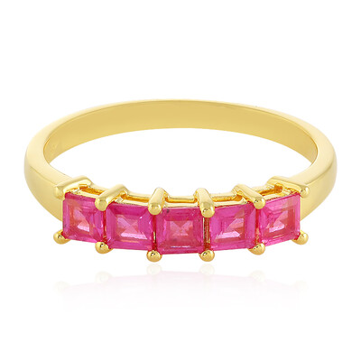 Zilveren ring met Madagaskar Roze Saffieren