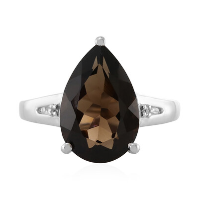 Zilveren ring met een rookkwarts