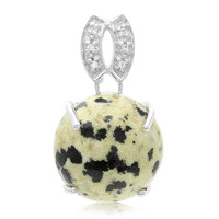 Zilveren hanger met een Dalmatiër Jaspis