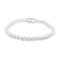 Zilveren armband met witte topaasstenen
