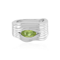 Zilveren ring met een peridoot (de Melo)