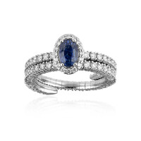 Gouden ring met een blauwe saffier (de Melo)