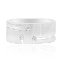 Zilveren ring met I1 (G) Diamanten