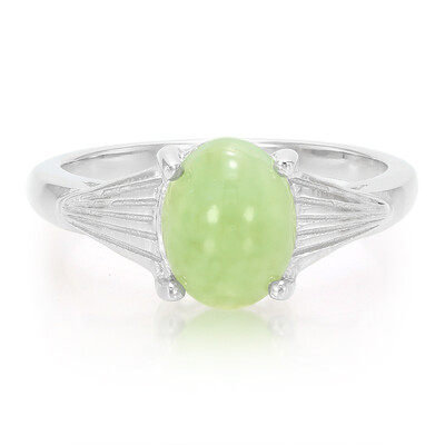 Zilveren ring met een keizerlijk chrysopraas