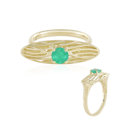 Gouden ring met een Zambia-smaragd (Ornaments by de Melo)