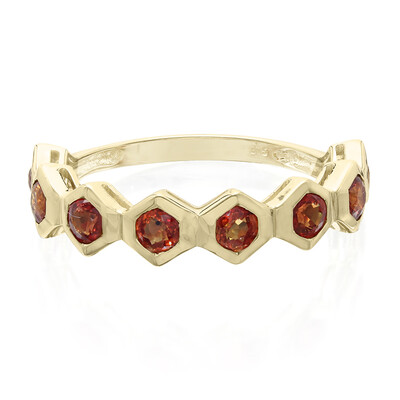 Gouden ring met Tanzania robijnen