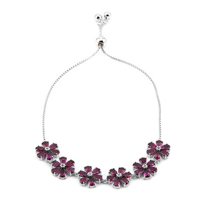 Zilveren armband met rhodolieten