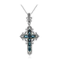 Zilveren halsketting met Londen-blauwe topaasstenen (Dallas Prince Designs)