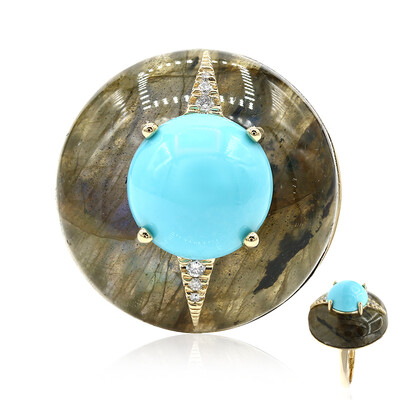 Gouden ring met een Sleeping Beauty Turkoois (CIRARI)