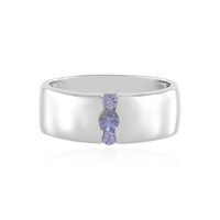 Zilveren ring met een tanzaniet (de Melo)