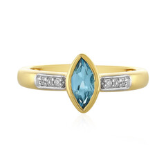 Zilveren ring met een Zwitsers-blauwe topaas