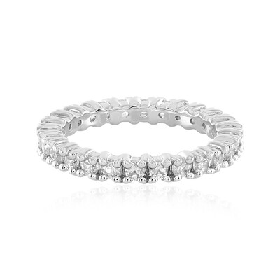Zilveren ring met zirkonen
