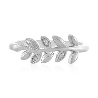 Zilveren ring met I4 (J) Diamanten