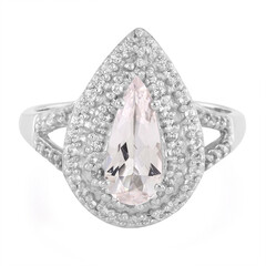 Zilveren ring met een morganiet
