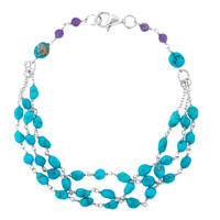 Zilveren armband met Sleeping Beauty Turkooisen (Anne Bever)