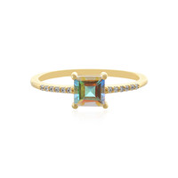 Zilveren ring met een maanlicht-topaas