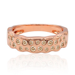 Gouden ring met SI1 Argyle Rose De France Diamanten