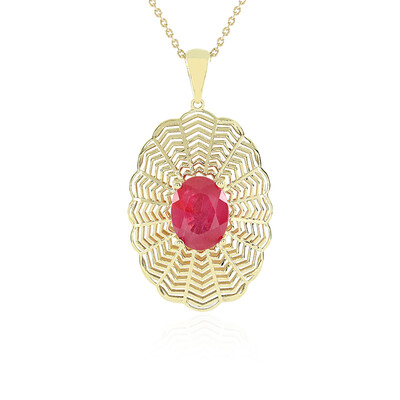 Gouden halsketting met een Madagaskar Robijn (Ornaments by de Melo)
