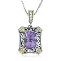 Zilveren halsketting met een lavendel amethist (Dallas Prince Designs)