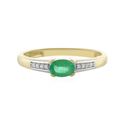 Gouden ring met een Ethiopische smaragd