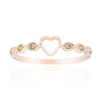 Gouden ring met SI1 Argyle Rose De France Diamanten