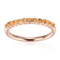 Zilveren ring met citrienstenen