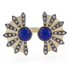 Zilveren ring met lapis lazulistenen