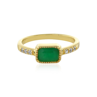 Zilveren ring met een Zambia-smaragd