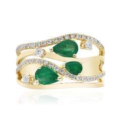 Gouden ring met AAA Zambia smaragden (CIRARI)