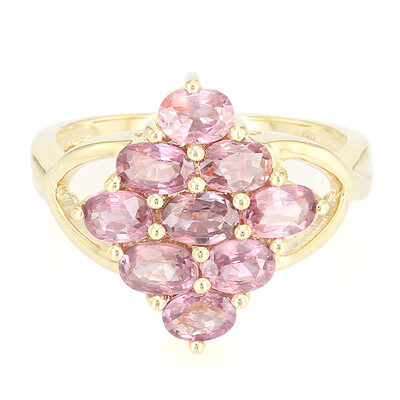 Gouden ring met Onverhitte Padparadscha Saffieren (AMAYANI)