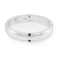 Zilveren ring met zwarte spinelstenen