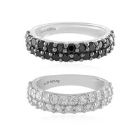 Zilveren ring met zirkonen