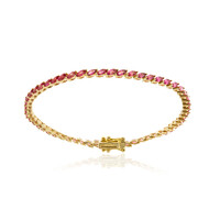 Gouden armband met Rode Burmese Spinellen