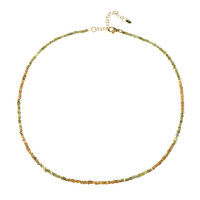 Zilveren halsketting met gele diamanten