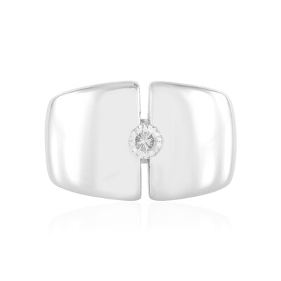Zilveren ring met een zirkoon (de Melo)