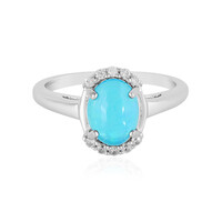 Zilveren ring met een Blauwe Ethiopische Opaal