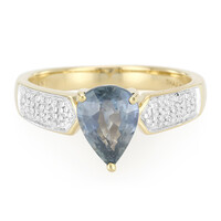 Gouden ring met een Onverhitte saffier (AMAYANI)