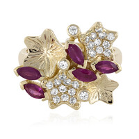 Gouden ring met Madagaskar Robijnen (Adela Gold)