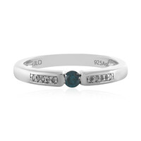 Zilveren ring met een I3 Champagne Diamant