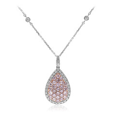 Gouden halsketting met I1 Roze Diamanten (CIRARI)